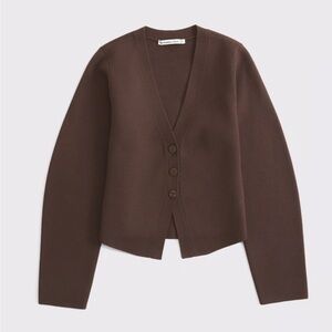NWT Abercrombie LuxeLoft Rounded Sleeve Cardigan – Brown